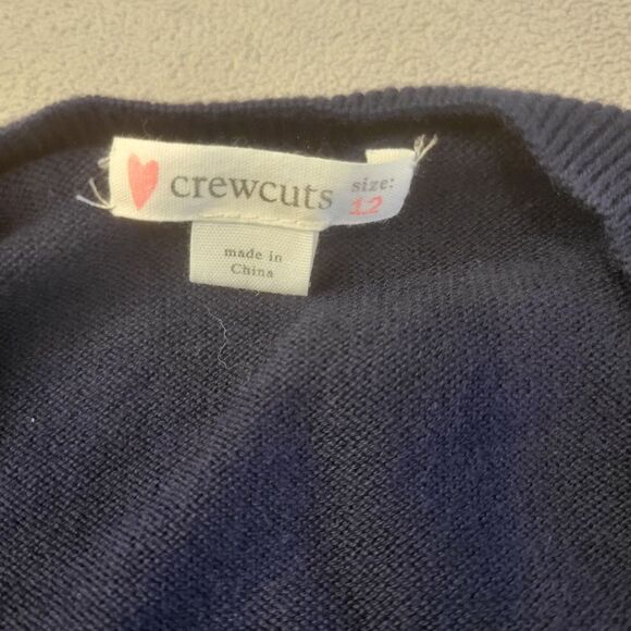 Crewcuts J. Crew Navy Cardigan Sweater Girl Size 12 - Picture 2 of 7